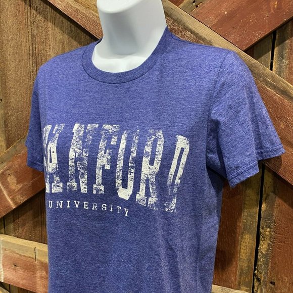 Stanford University Women's T-Shirt Size Small Blue Short Sleeve Academia - Picture 3 of 8